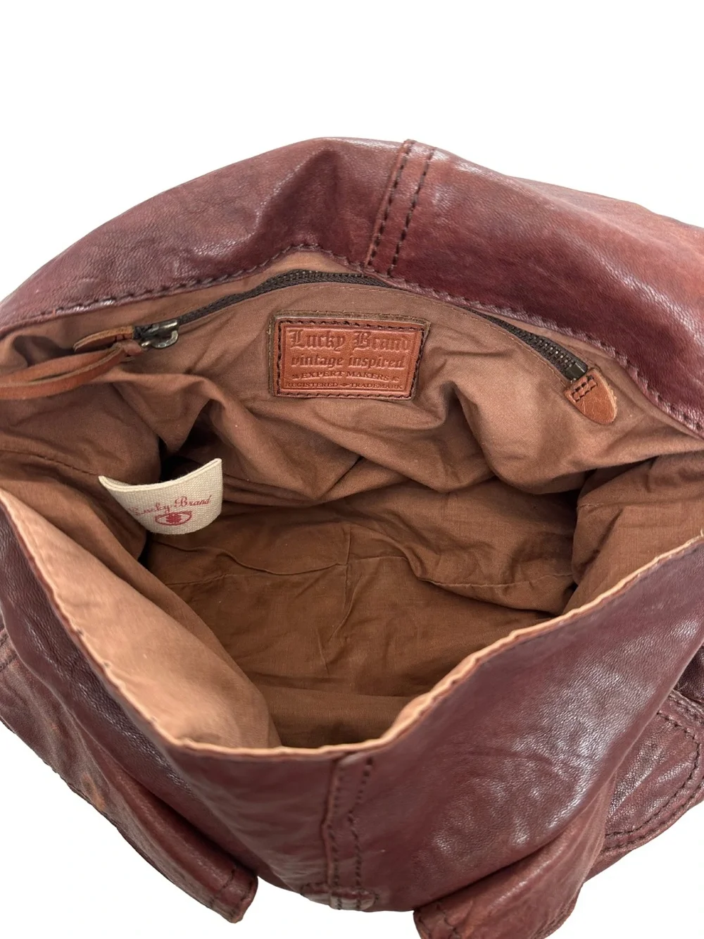 Lucky Brand Brown Leather Shoulder Crossbody Bag